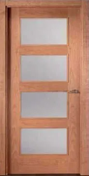 Puerta con vidrio interior modelo PD033 - Puertas Diazsa