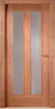 Puerta con vidrio interior modelo PD035 - Puertas Diazsa