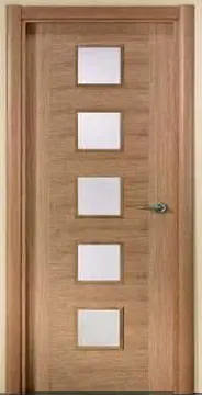 Puerta con vidrio interior modelo PD037 - Puertas Diazsa
