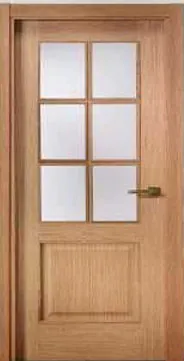 Puerta con vidrio interior modelo PD044 - Puertas Diazsa