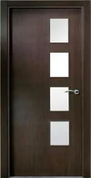 Puerta con vidrio interior modelo PD045 - Puertas Diazsa