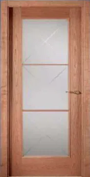 Puerta con vidrio interior modelo PD050 - Puertas Diazsa